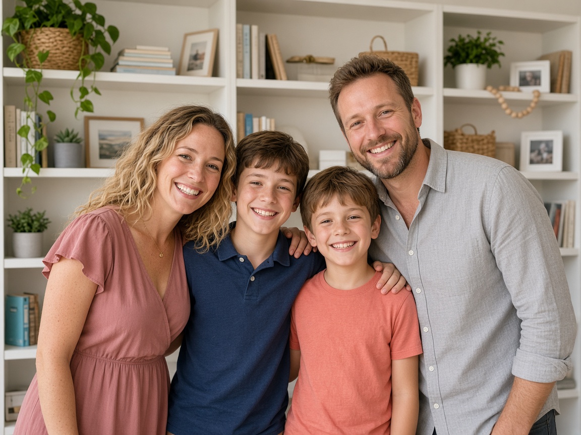 Founder with her family (placeholder photo)
